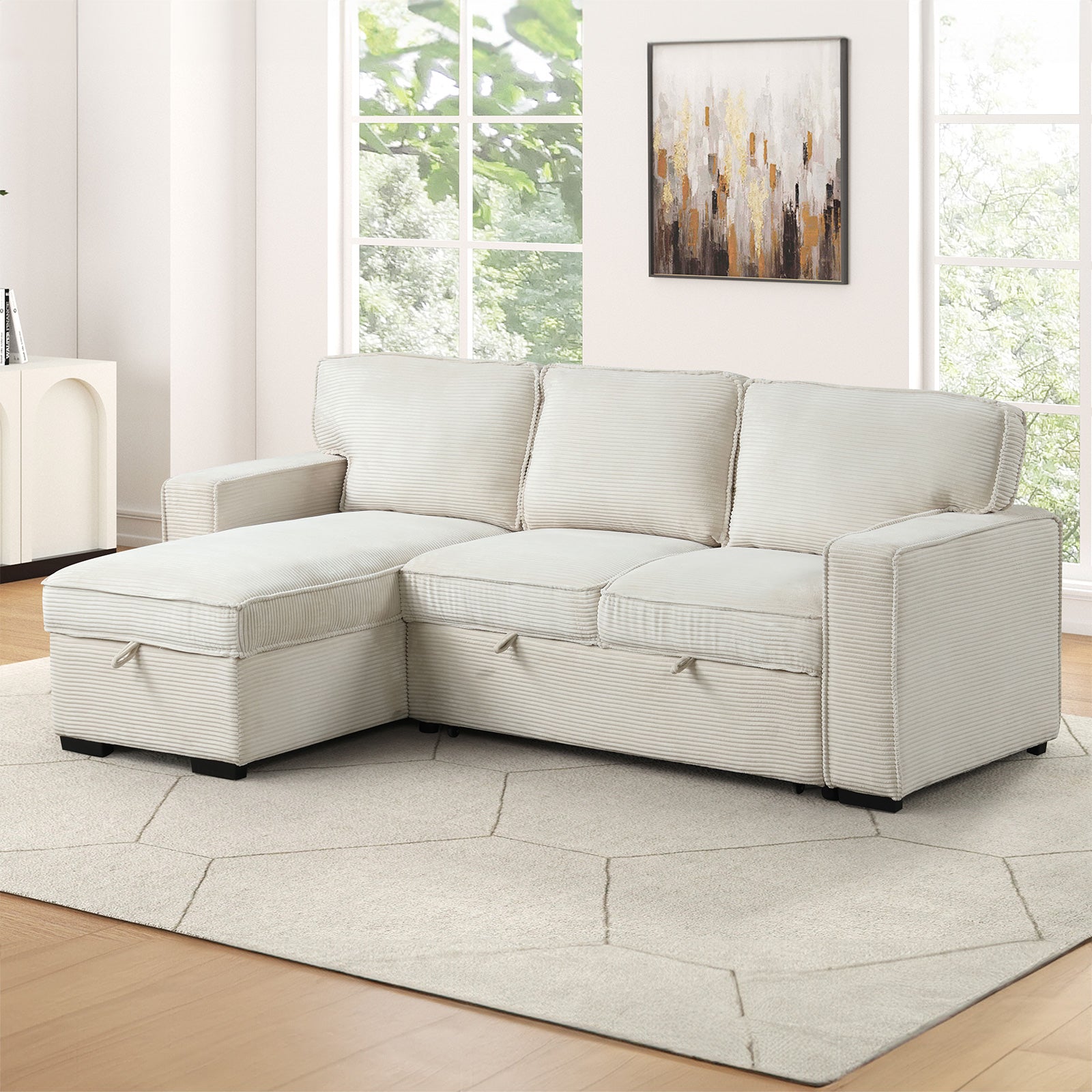 WINSFORD - Sectional Reversible Chaise Storage - FM6967BG-SECT
