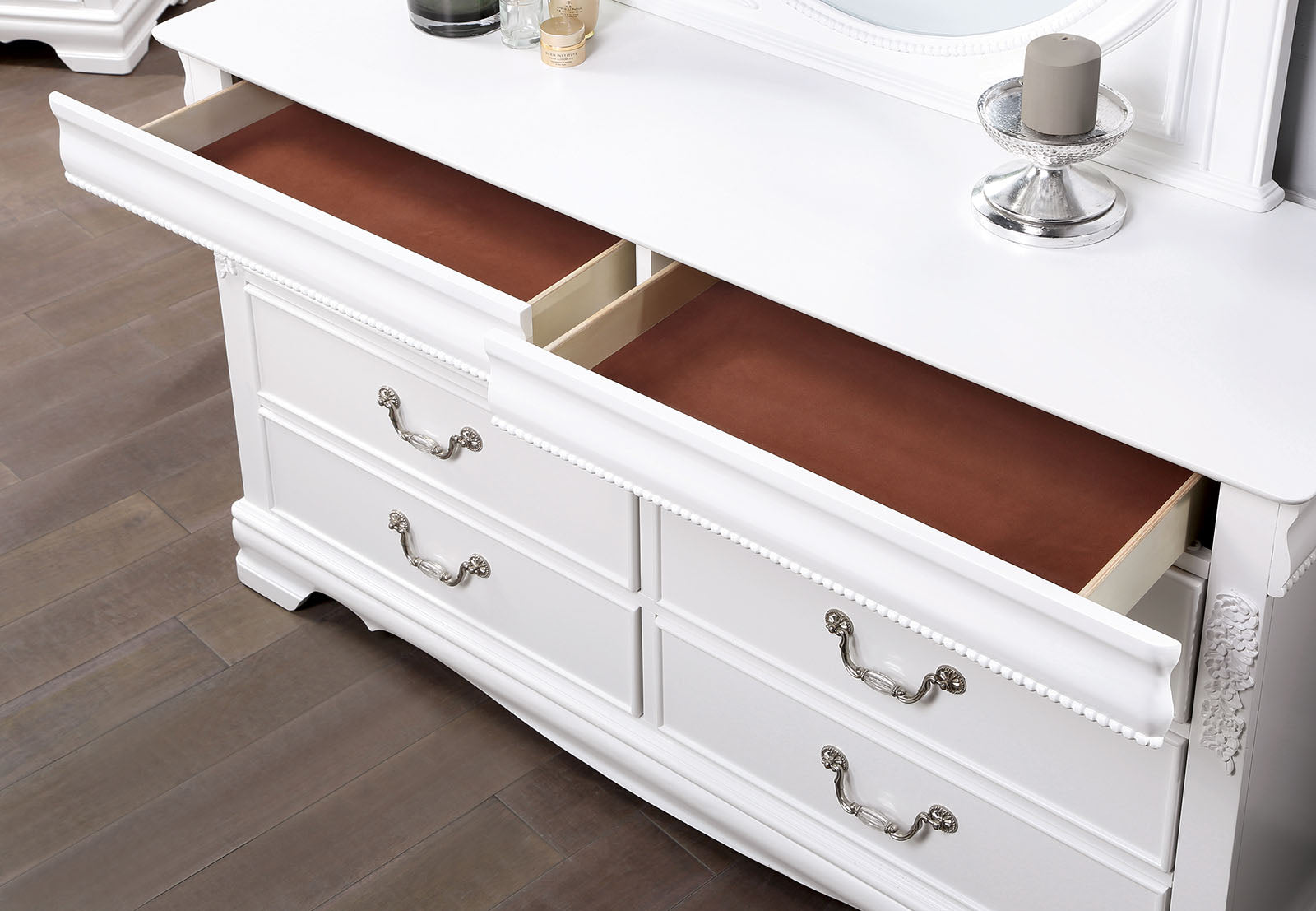 ALECIA - 4 Pc. Full Bedroom Set - CM7458WH-F-4PC