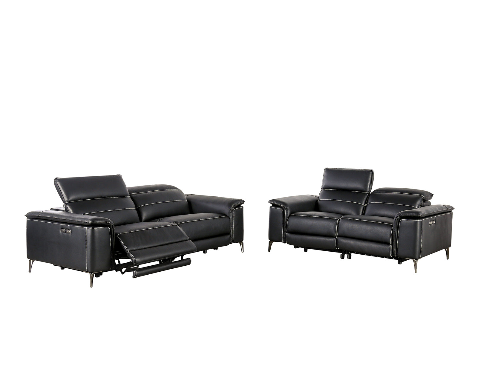 ASCONA - Power Sofa + Loveseat - CM9927BK-PM-2PC