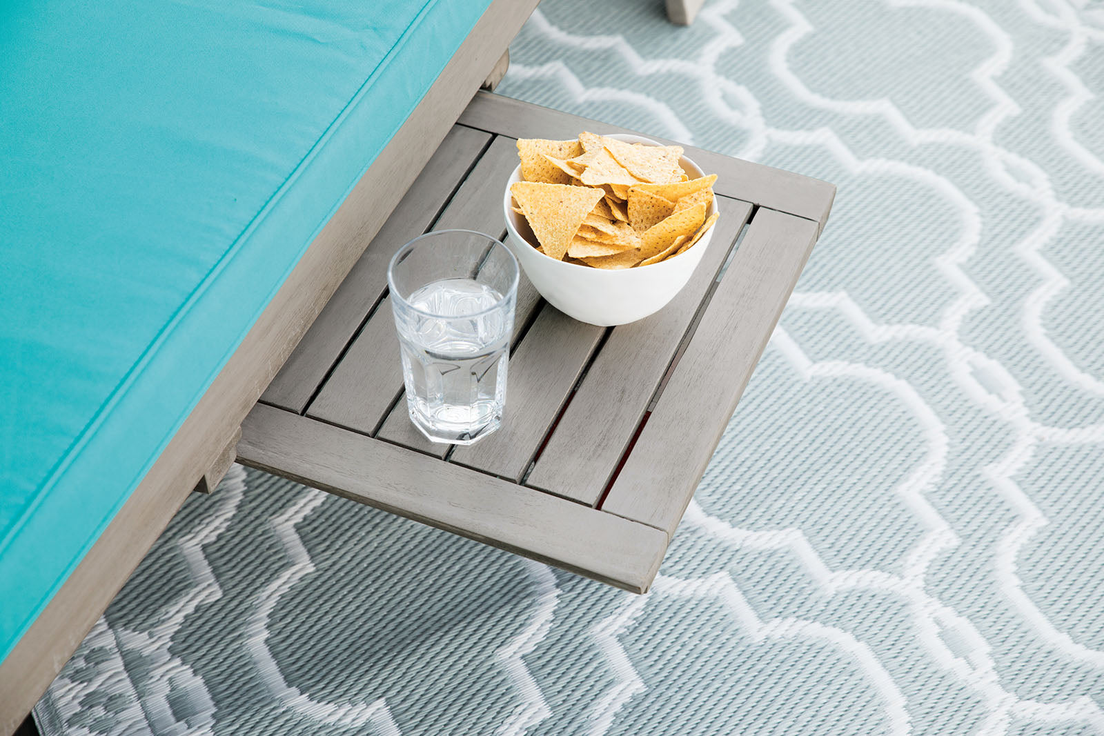MAUI - Convertible Sofa Daybed, Gray/Turquoise - GM-1015