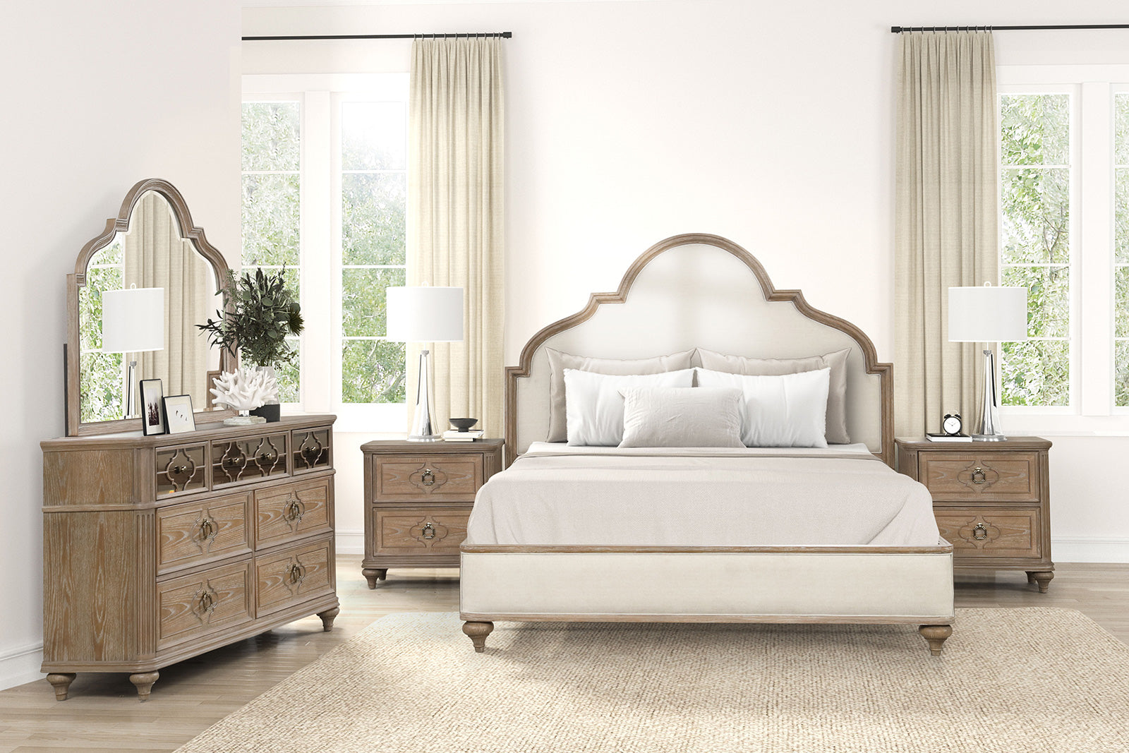 LYRIS - 4 Pc. Queen Bedroom Set - FM7417AK-Q-4PC