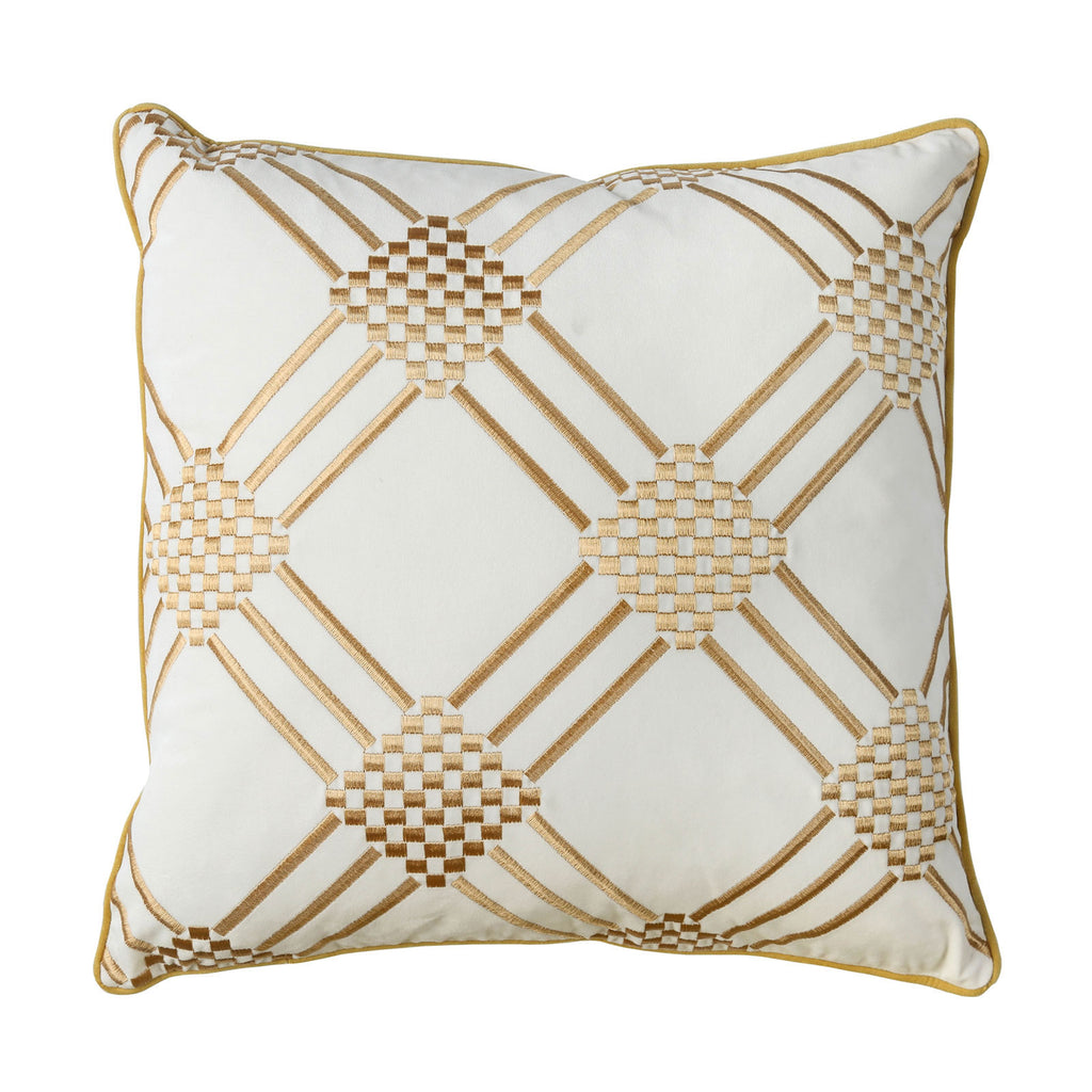 PAM - 20" X 20" Pillow, Ivory & Yellow (2/CTN) - PL8039-2PK