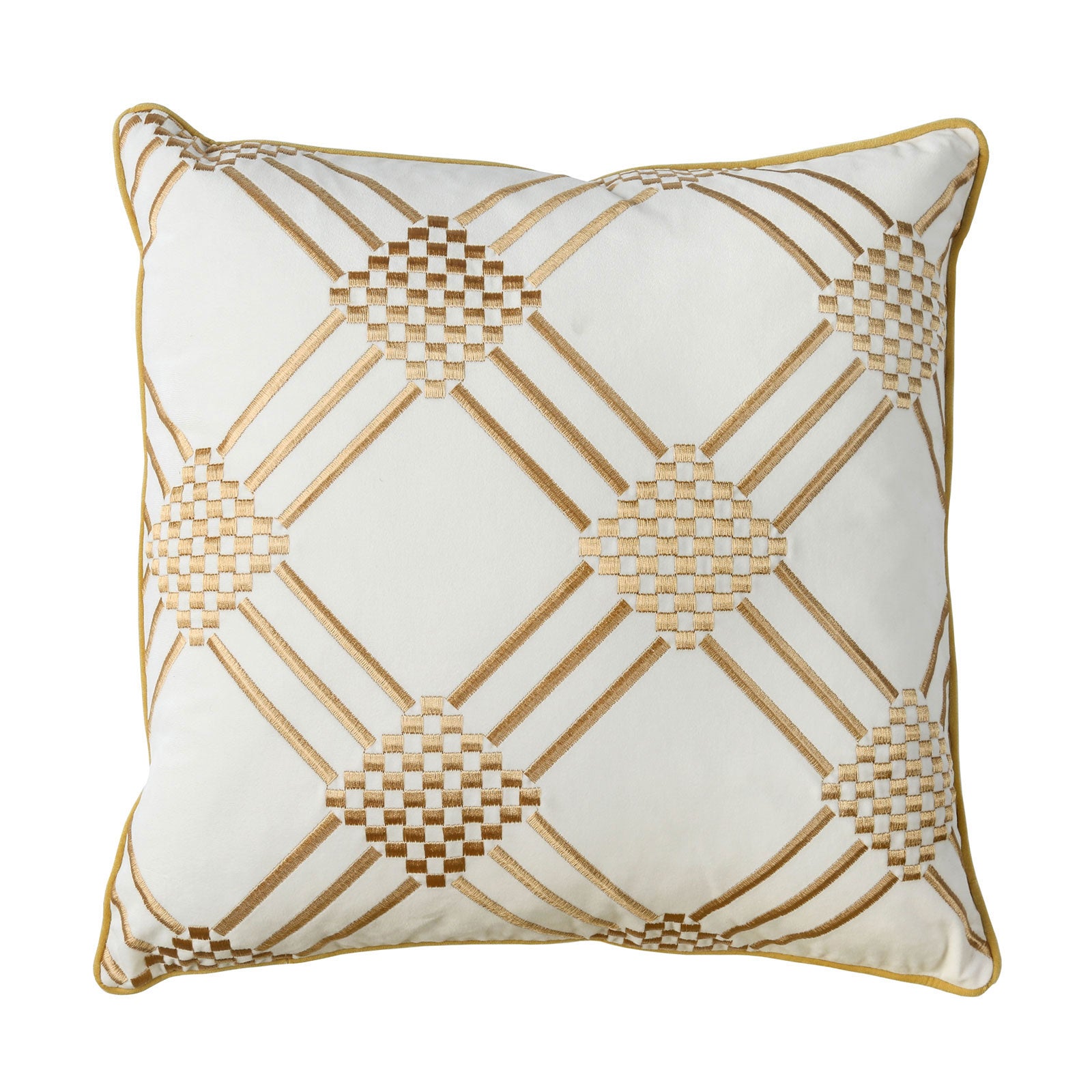 PAM - 20" X 20" Pillow, Ivory & Yellow (2/CTN) - PL8039-2PK