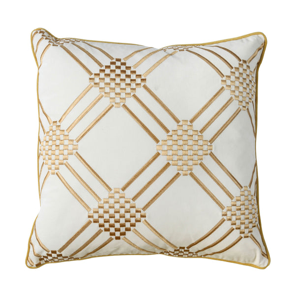 PAM - 20" X 20" Pillow, Ivory & Yellow (2/CTN) - PL8039-2PK