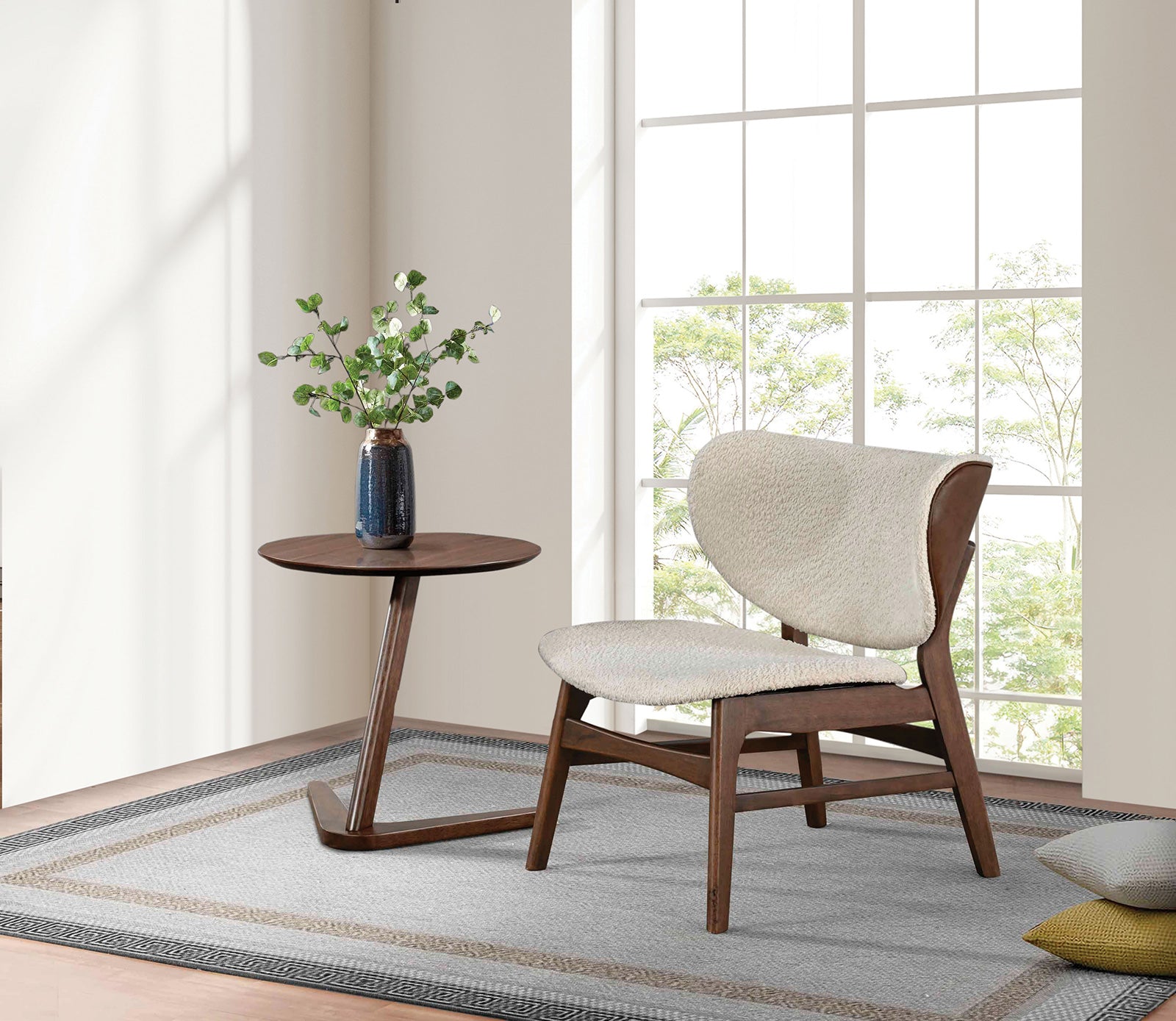 SPIEZ - 2Pc Accent Set (Chair + Side Table) - FM-AC203WN-SET