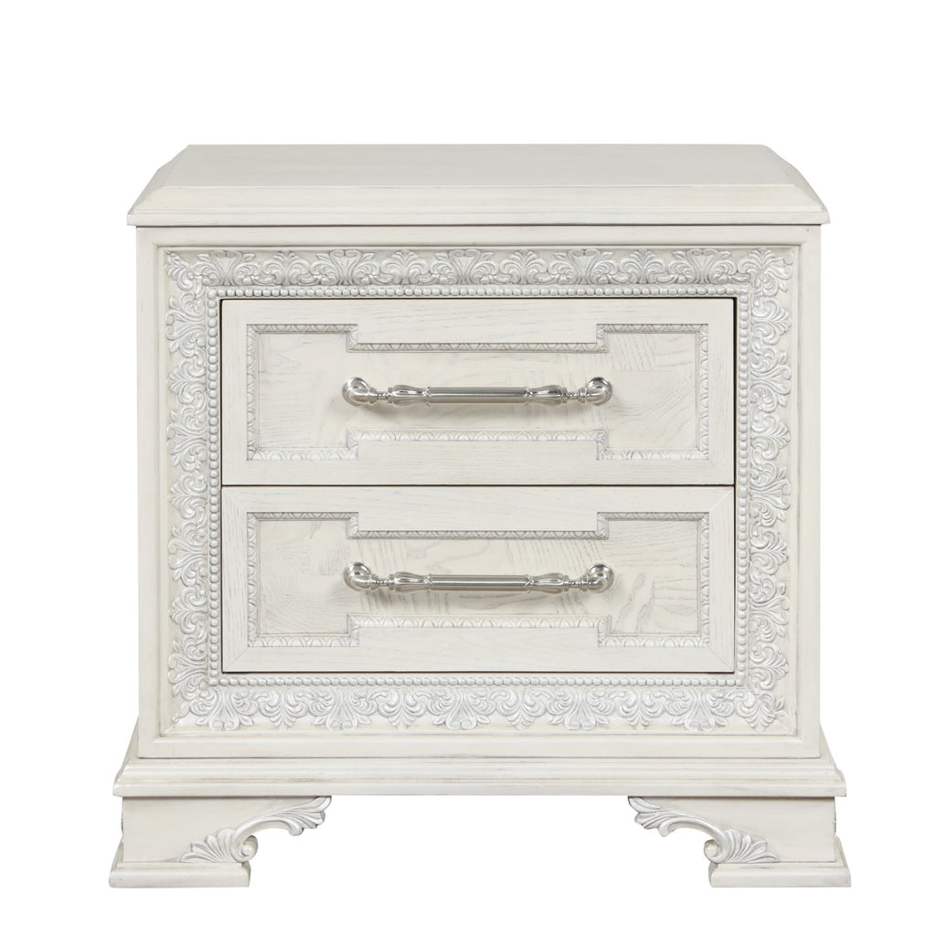 STELLA MIA - Nightstand w/ USB - FM70000WH-N