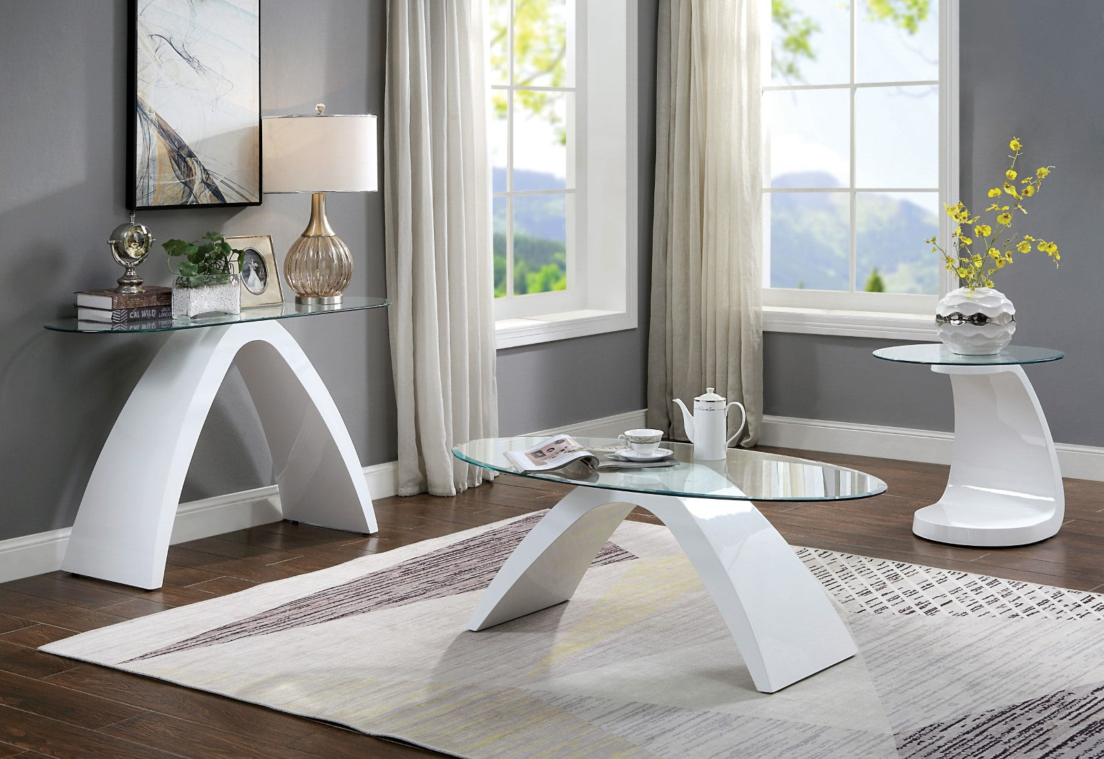 NAHARA - Coffee Table, White - FOA4042WH-C-TABLE