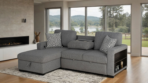 CHATHAM - Left-Chaise Sectional - FM64005GY-SECT-L
