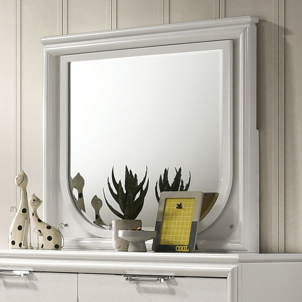 LAREINA - Mirror w/ LED, Pearl White - FM72081WH-M