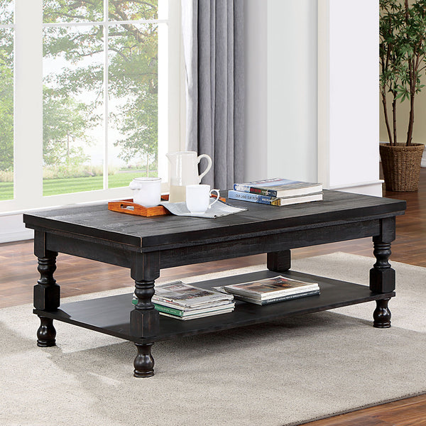 CALANDRA - Coffee Table, Antique Black - FOA4908BK-C