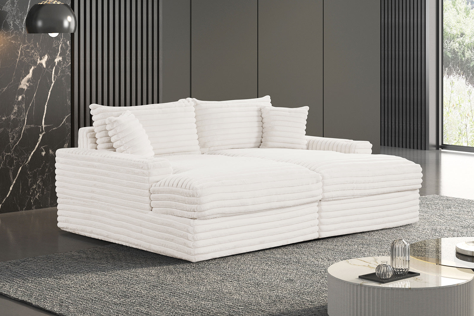 TAVEDESTRAND - Double Chaise Sofa - FM6900WH-PK