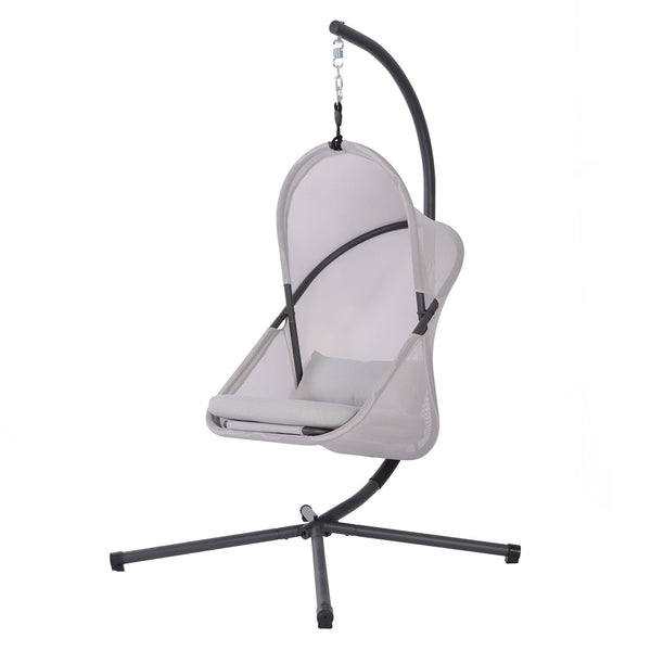 CRUSH - Swing Chair w/ Stand, Light Gray - GM-1011LG-SET