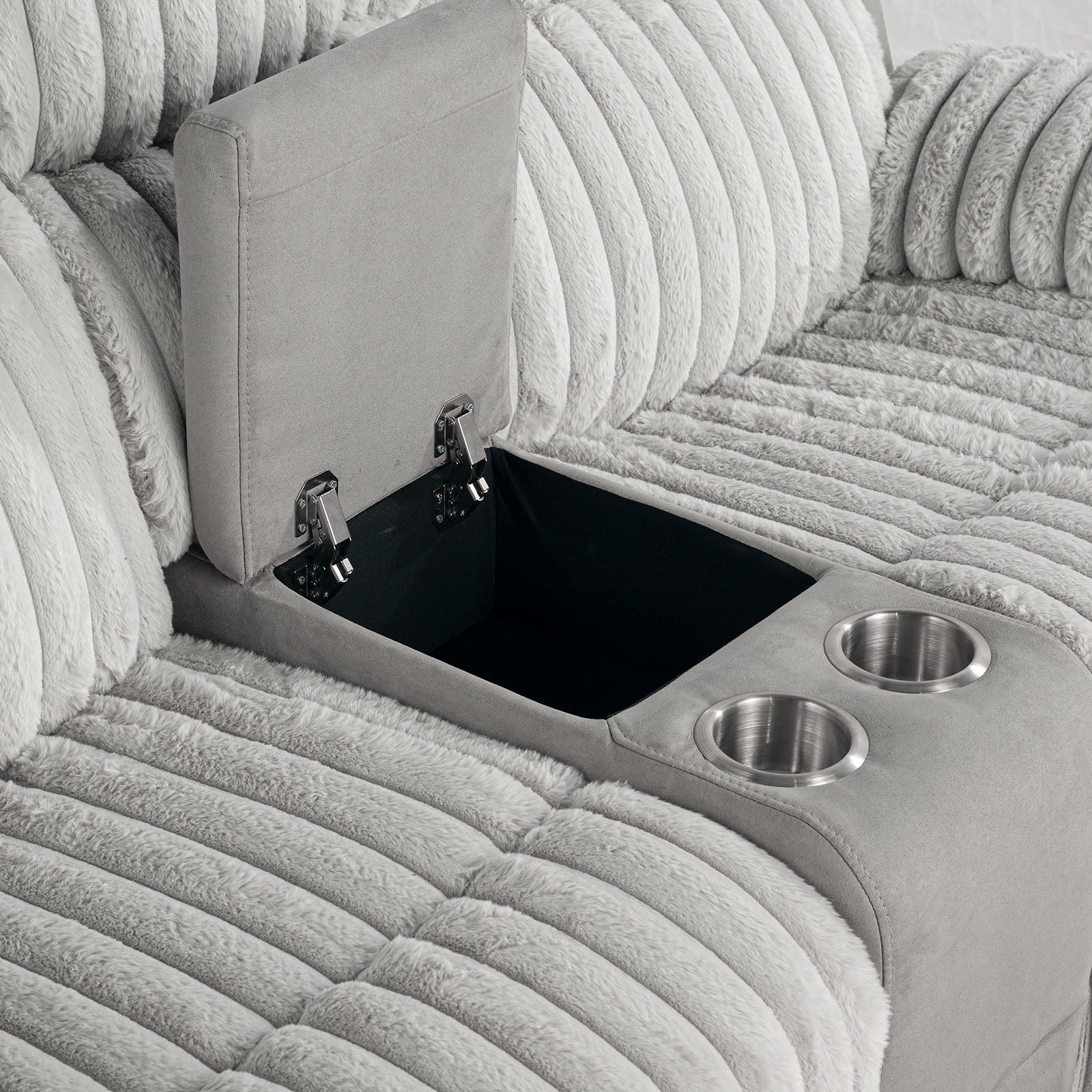 DIONYSUS - Manual Reclining Loveseat w/ Console - FM64004GY-LV-M