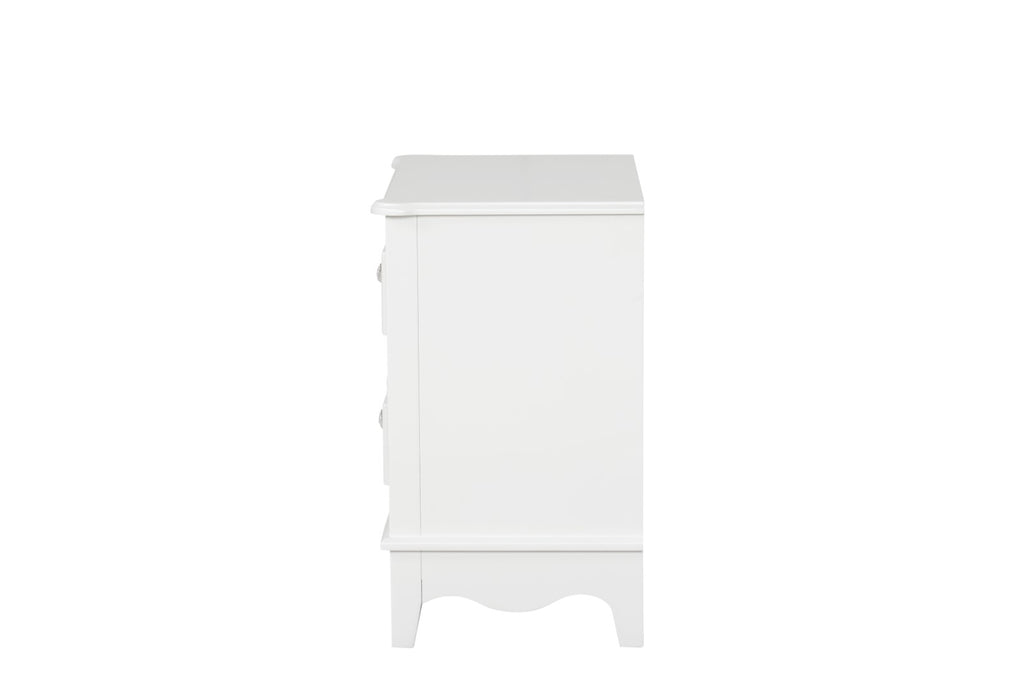 NAUCALPAN - Nightstand w/2 Drawers, White - FM7456WH-N