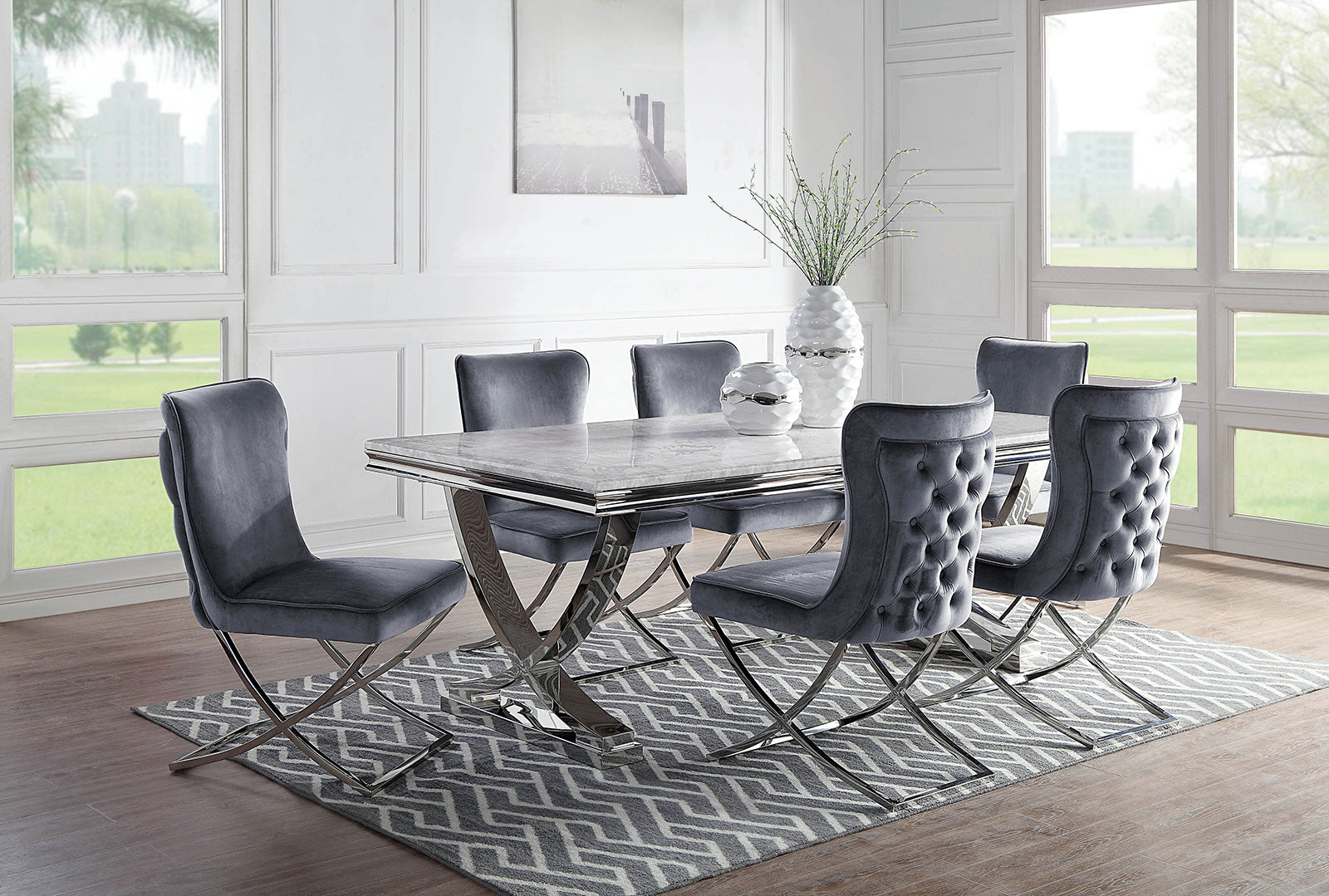 WADENSWIL - 7 Pc. Dining Table Set - CM3295T-7PC