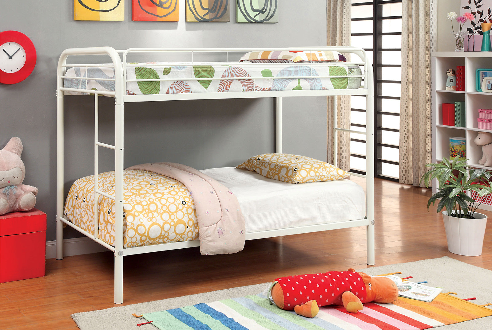 RAINBOW - Twin/Twin Bunk Bed - CM-BK1032-WH