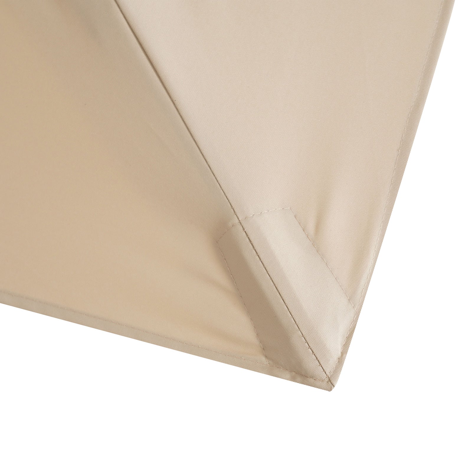 FIDA - 8' Square Umbrella, Double Top, Tan + Base - LA-A029BG+BASE