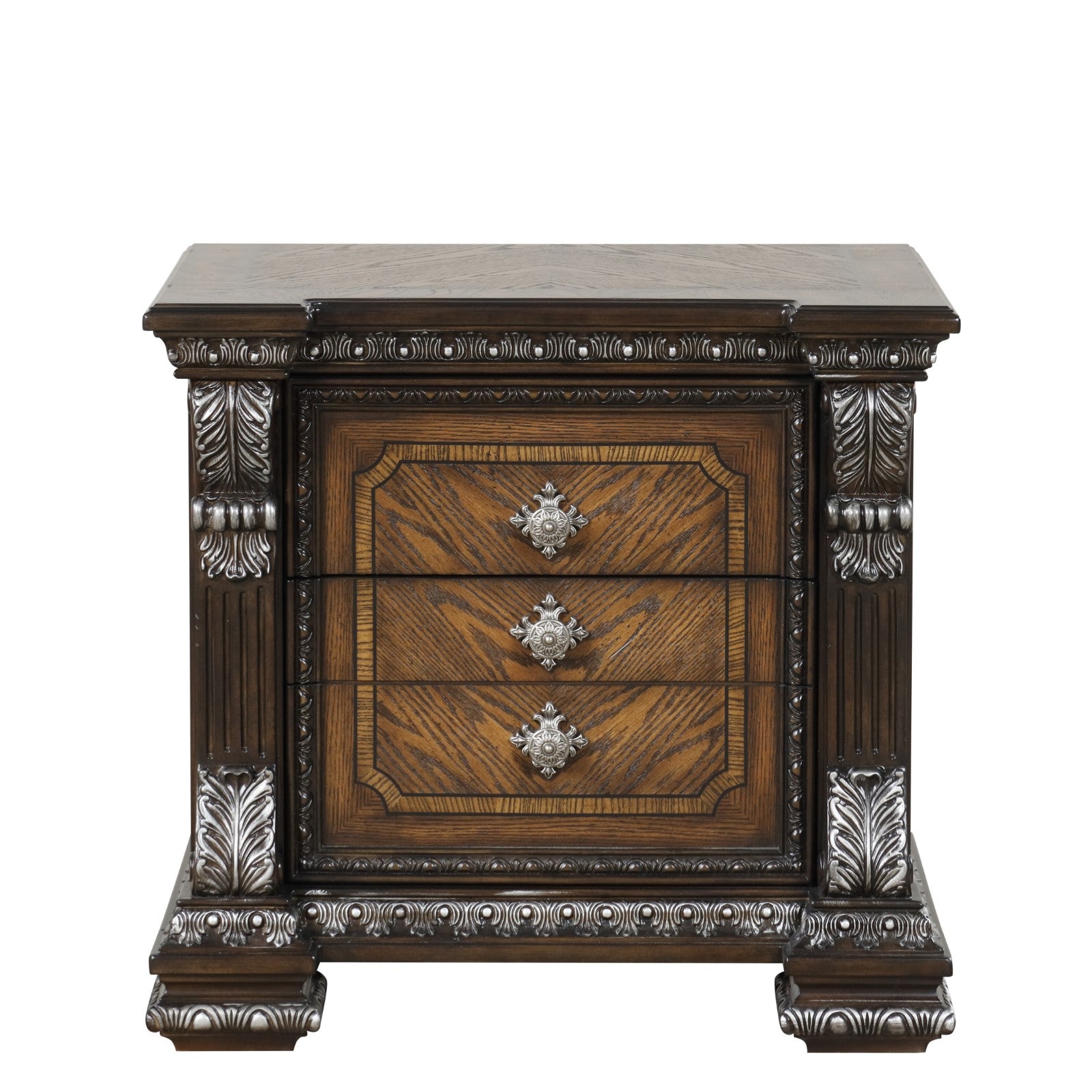 PROMENADE - Nightstand w/ Hidden Drawer USB A-C, Espresso - FM70002DB-N