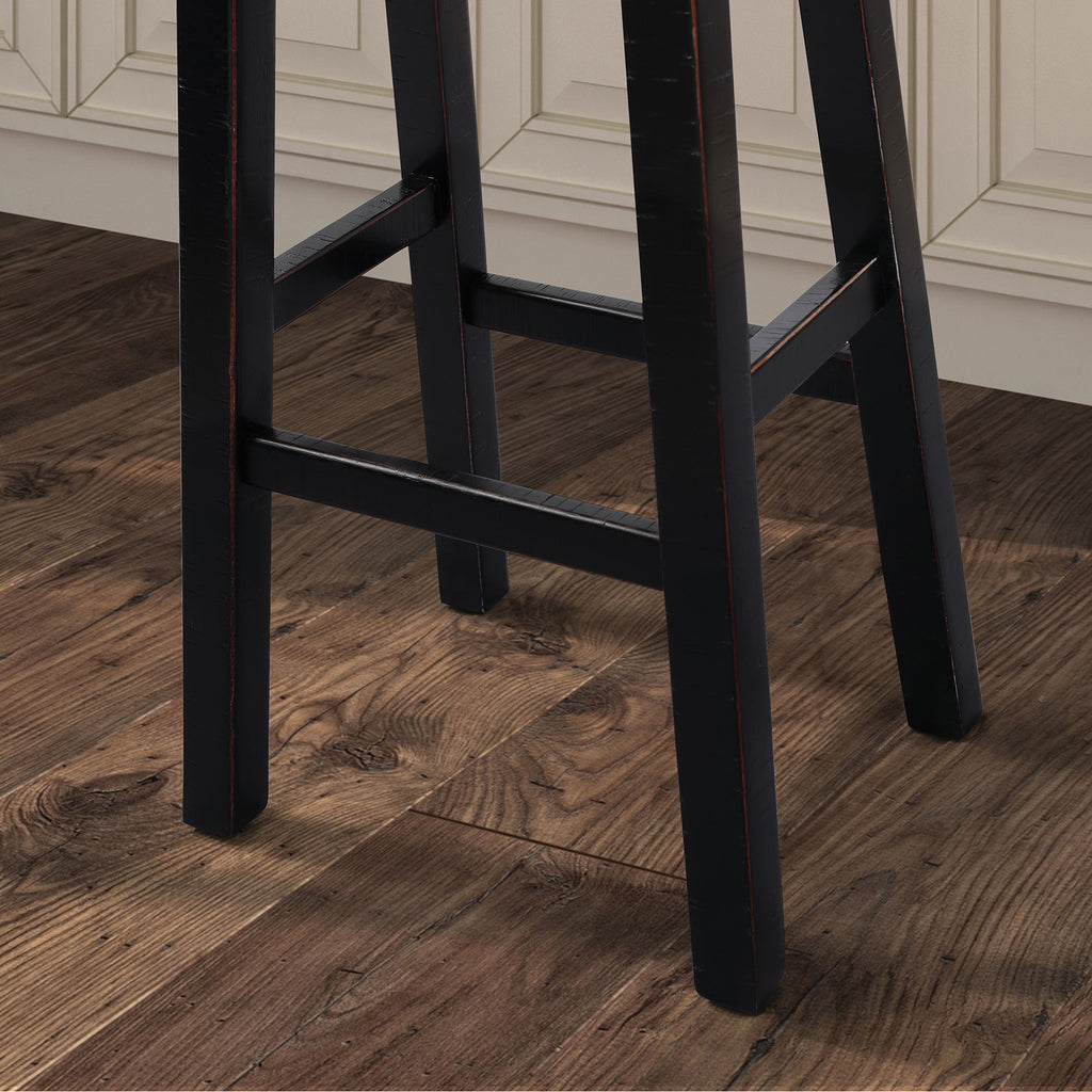 BIASCA - 24" Stool, (2/CTN), Black - FM-BR3001BK-24-2PK