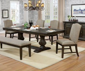 FAULK - 6 Pc. Dining Table Set w/ Bench - CM3310T-6PC