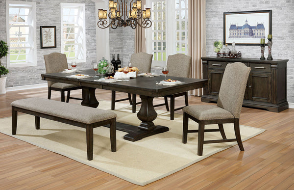 FAULK - 6 Pc. Dining Table Set w/ Bench - CM3310T-6PC