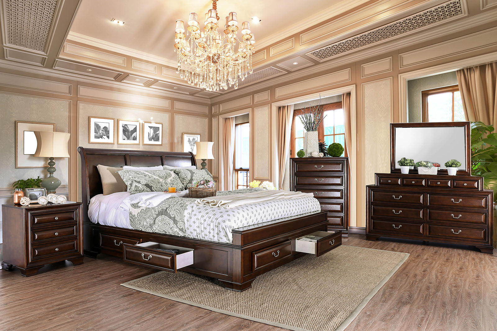 BRANDT - 4 Pc. Queen Bedroom Set - CM7302CH-Q-4PC