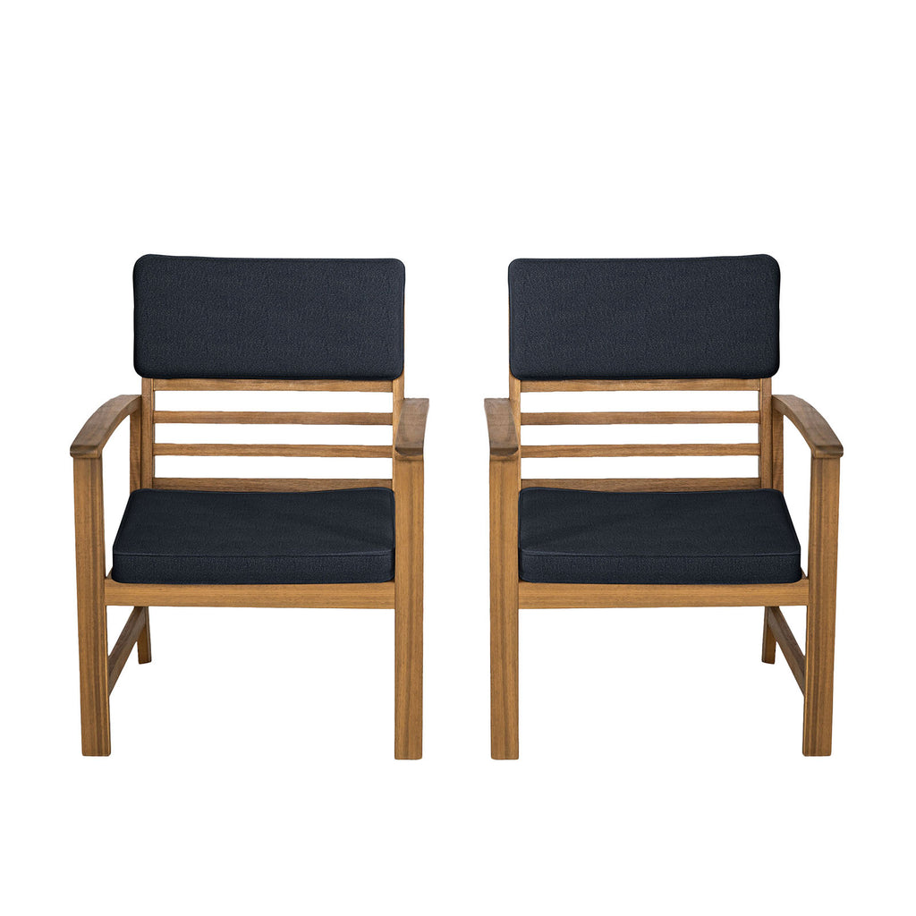 HANA - 4 Pc. Patio Set, Denim Blue/Natural - GM-1020BL-4PK
