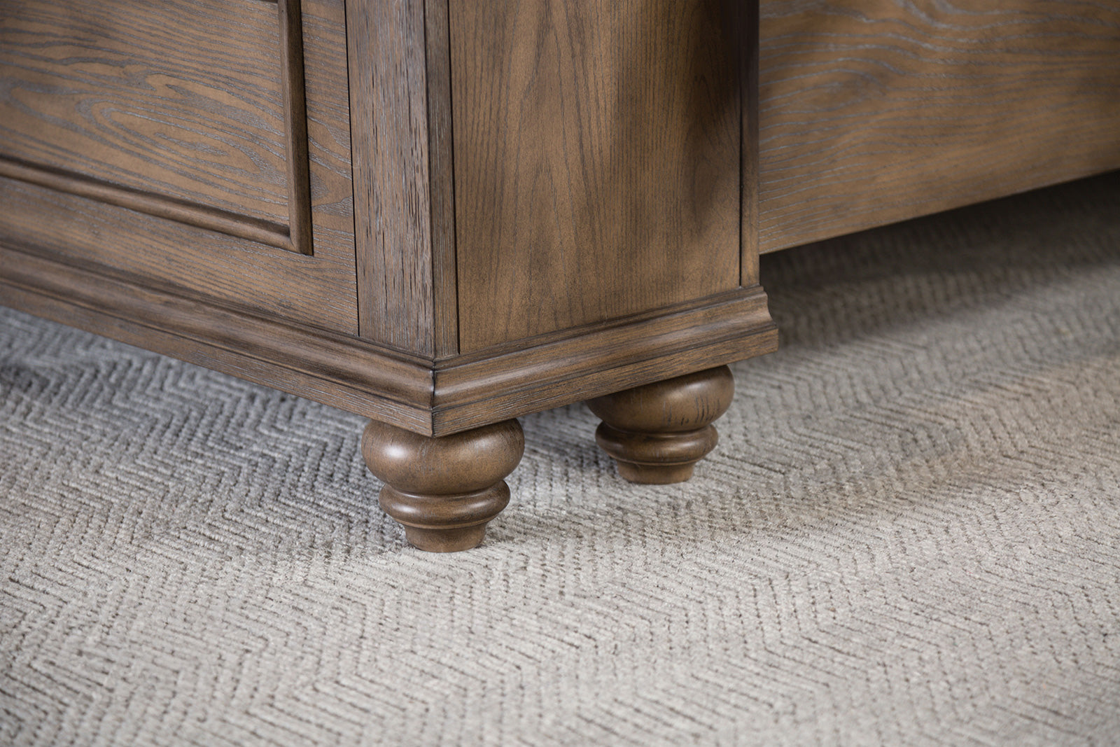 PHILOMATH - E.King Bed, Aged Oak - FM7430BR-EK-BED