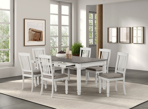 PENDOLA - 7 Pc. Dining Table Set - FM3427WH-T-7PC