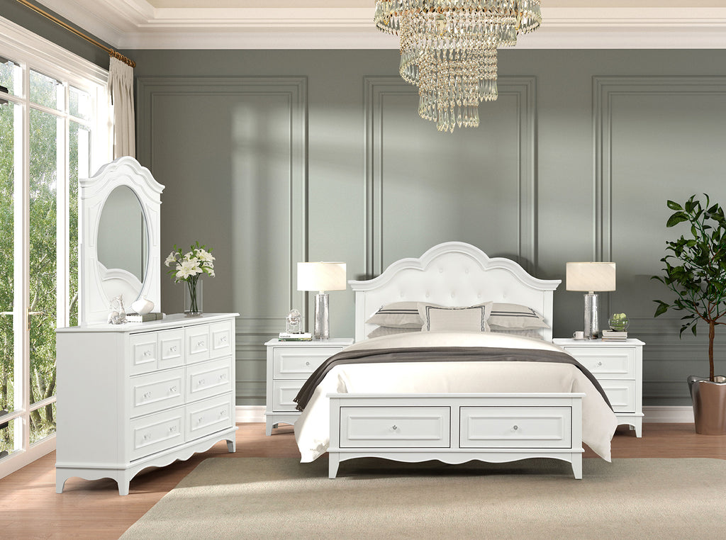 NAUCALPAN - 4 Pc. Queen Bedroom Set - FM7456WH-Q-4PC