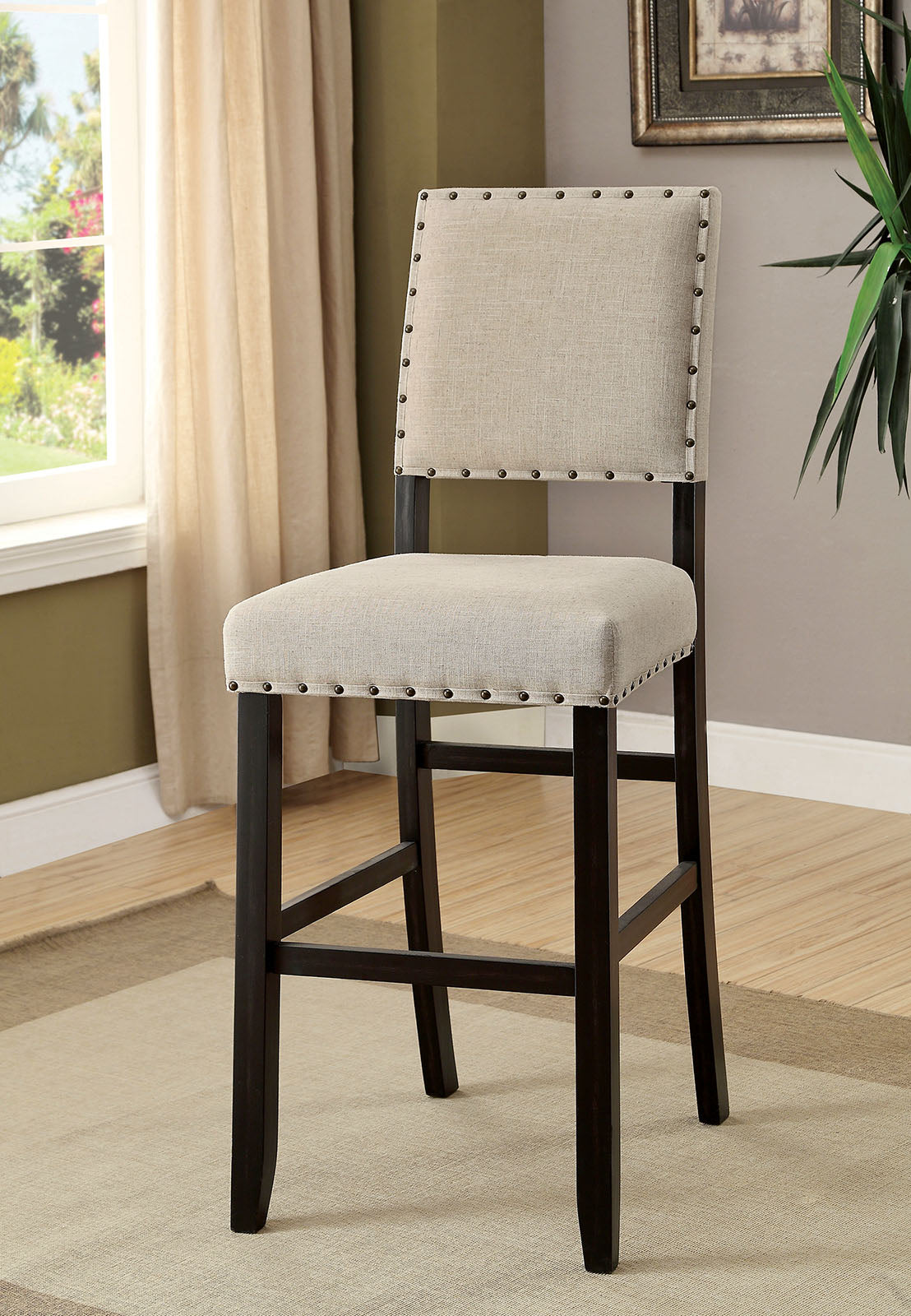 SANIA - Bar Chair (2/CTN) - CM3324BK-BC-2PK
