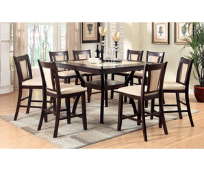 BRENT II - 7 Pc. Counter Ht. Table Set - CM3984PT-7PC