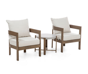 LOTUS - 3 Pc. Patio Set, Natural/Beige - GM-1024NT-3PK