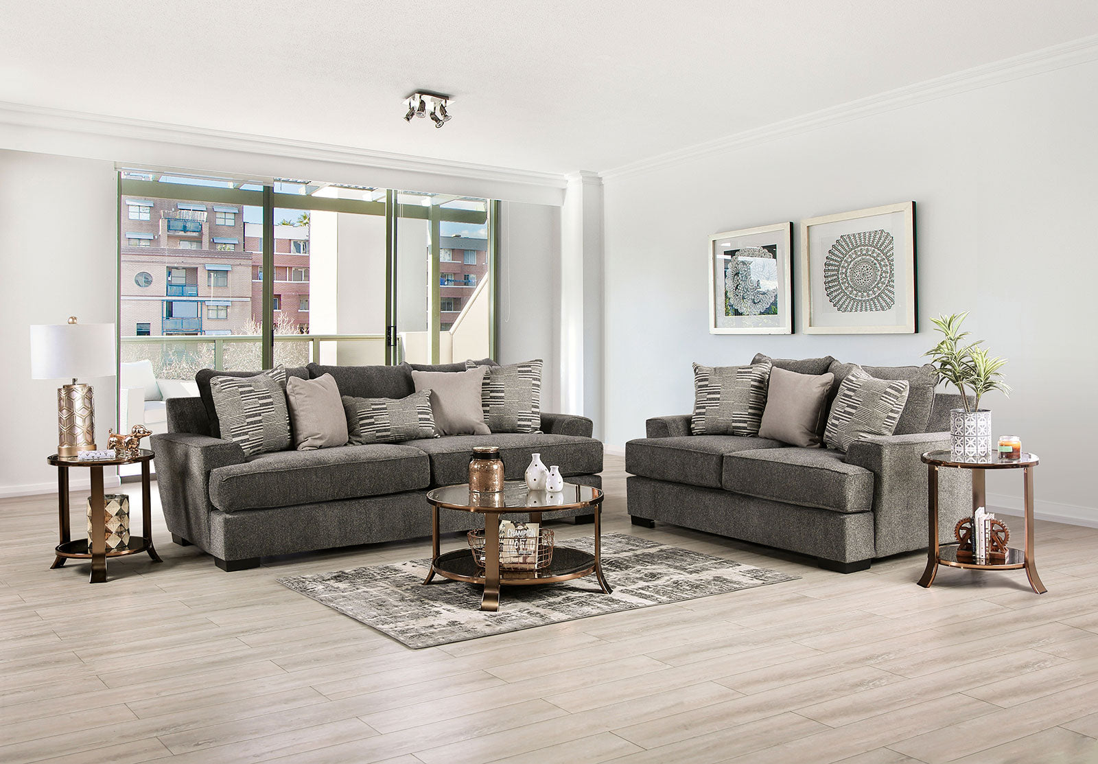 HOLBORN - Loveseat, Gray - SM1220-LV