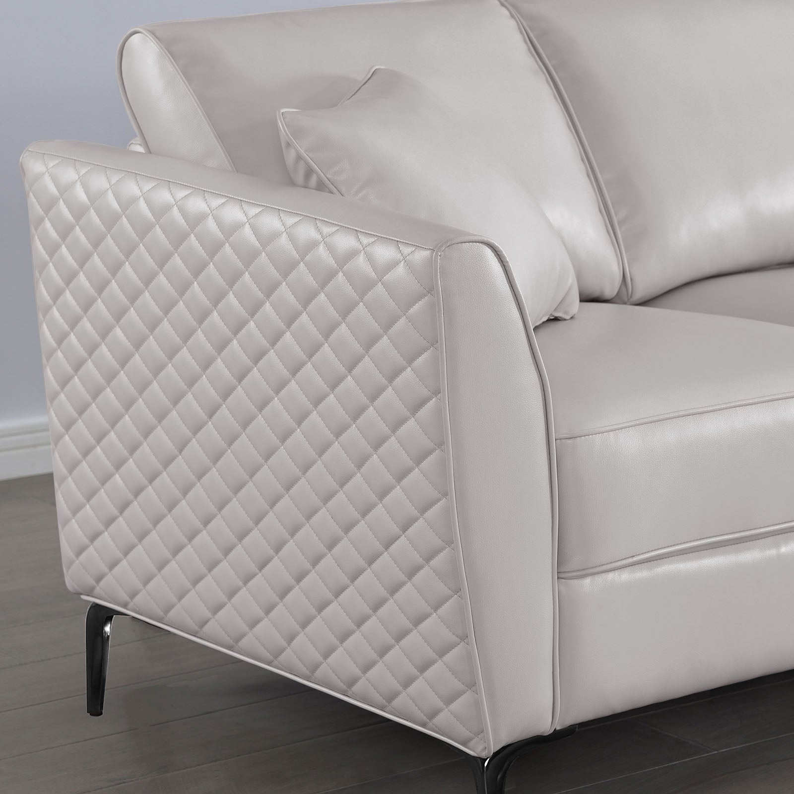 VESTLAND - Sectional + Armless Chair - FOA6480BG-SECT+AC