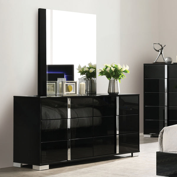 SINISTRA - Dresser, Piano Black - FM7211BK-D