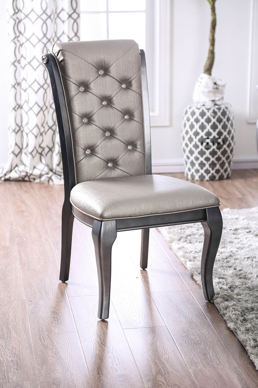 AMINA - Side Chair (2/CTN) - CM3219GY-SC-2PK
