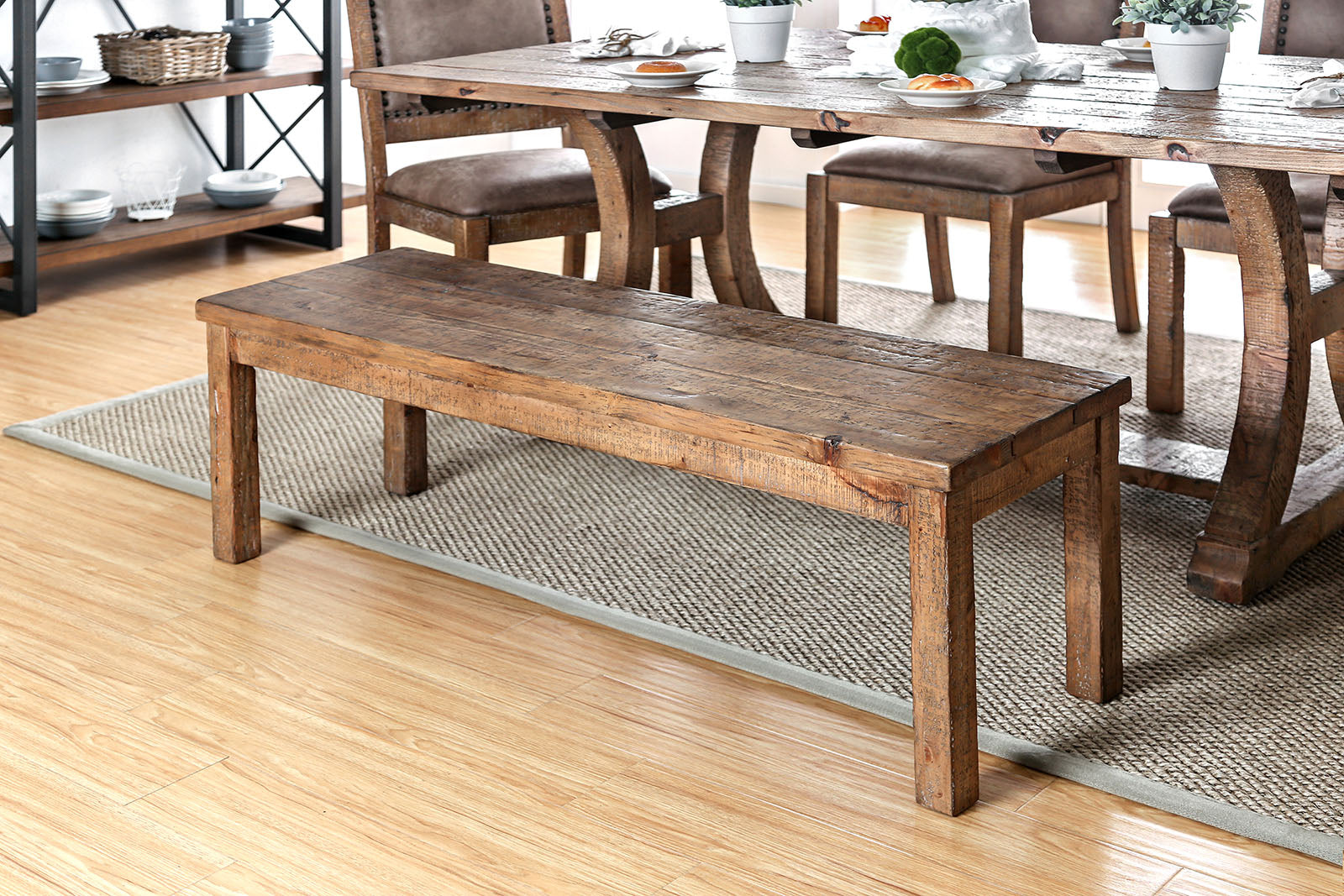 GIANNA - Wooden Bench - CM3829BN-W
