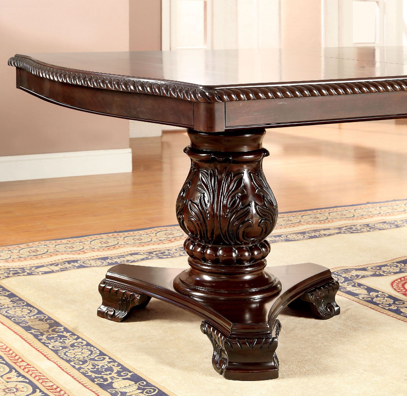 BELLAGIO - 9 Pc. Dining Table Set (2AC+6SC) - CM3319T-9PC-FABRIC