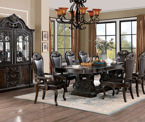 LOMBARDY - 9 Pc. Dining Table Set (2AC+6SC) - CM3146T-9PC