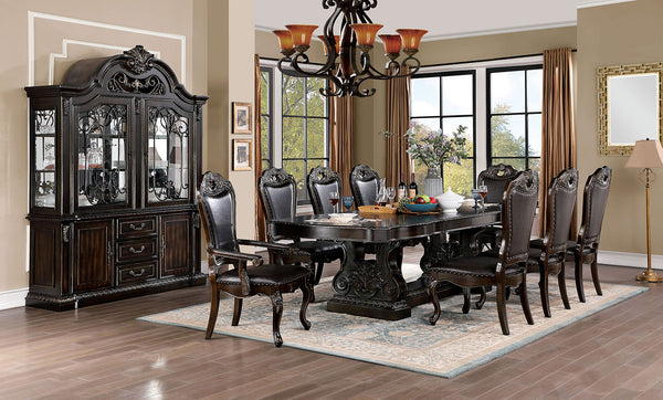 LOMBARDY - 9 Pc. Dining Table Set (2AC+6SC) - CM3146T-9PC