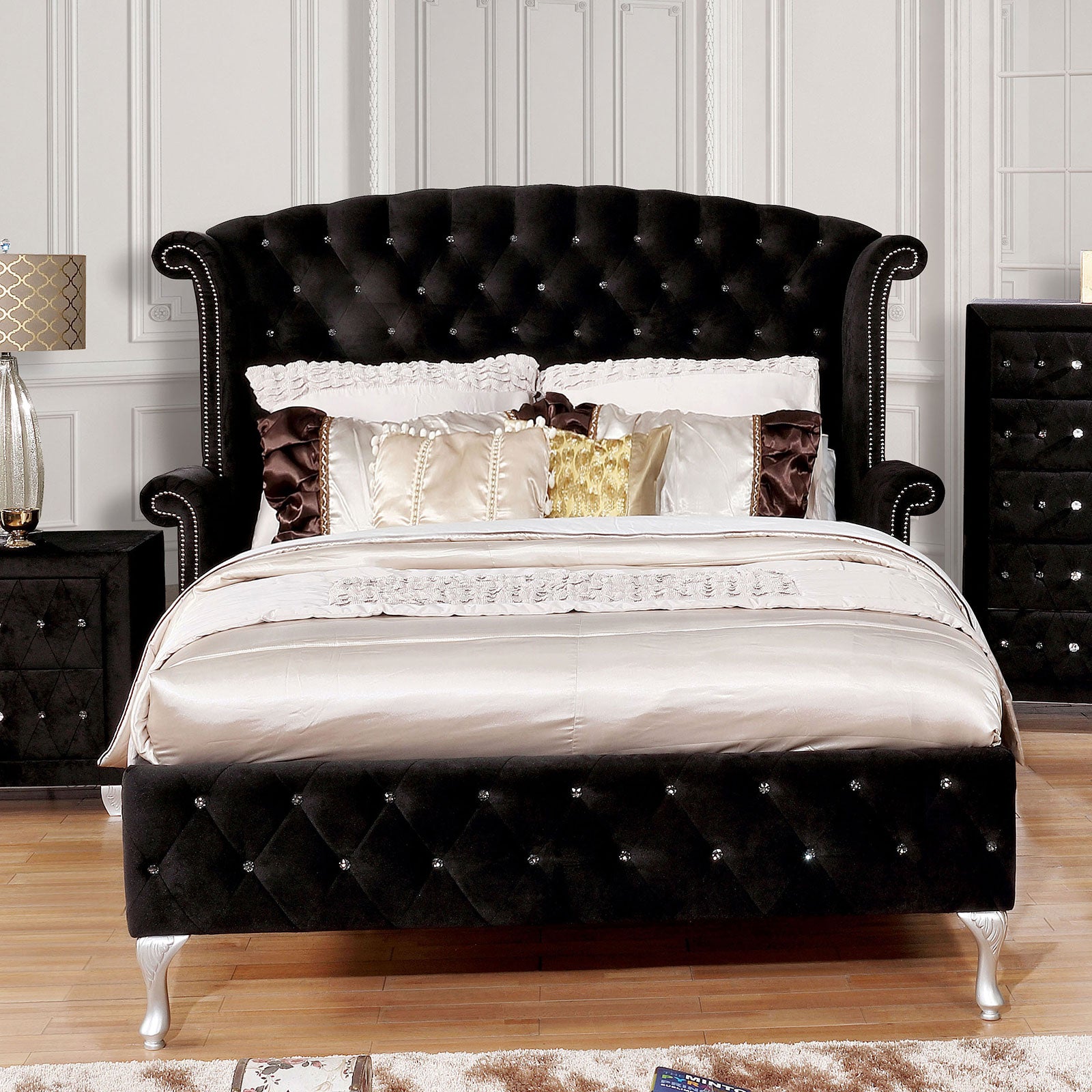 ALZIR - 4 Pc. Queen Bedroom Set - CM7150BK-Q-4PC