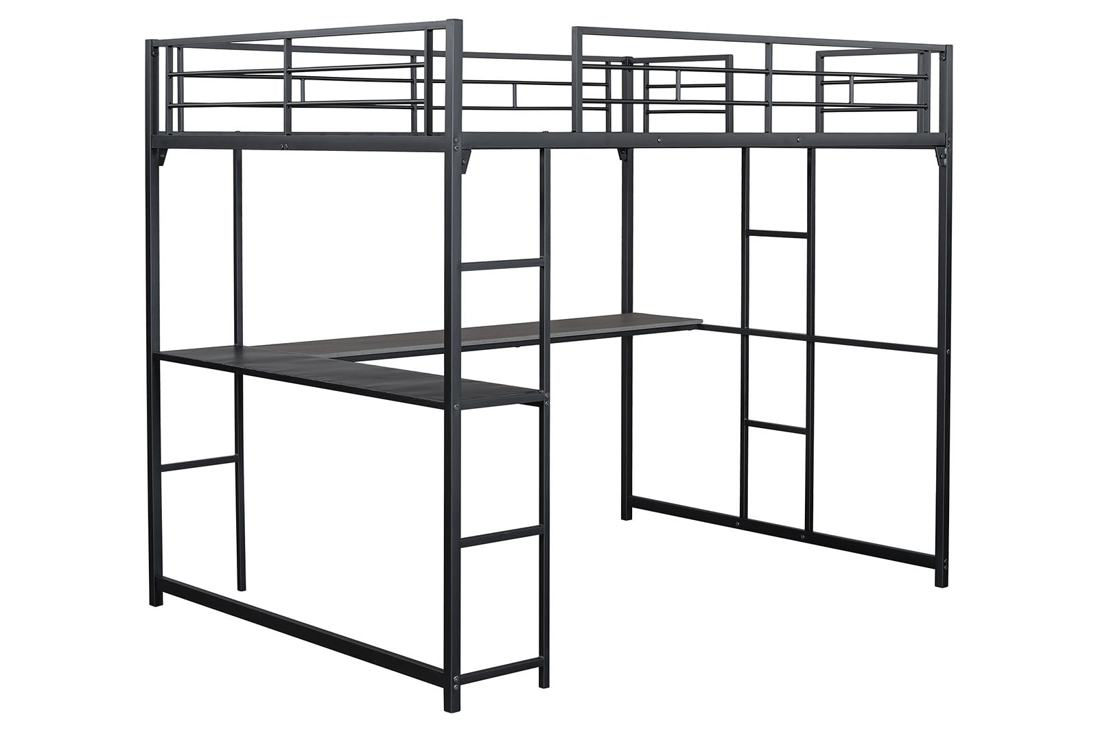 CYBILL - Full Loft Bed, Black - FM-BK905BK-F-BED