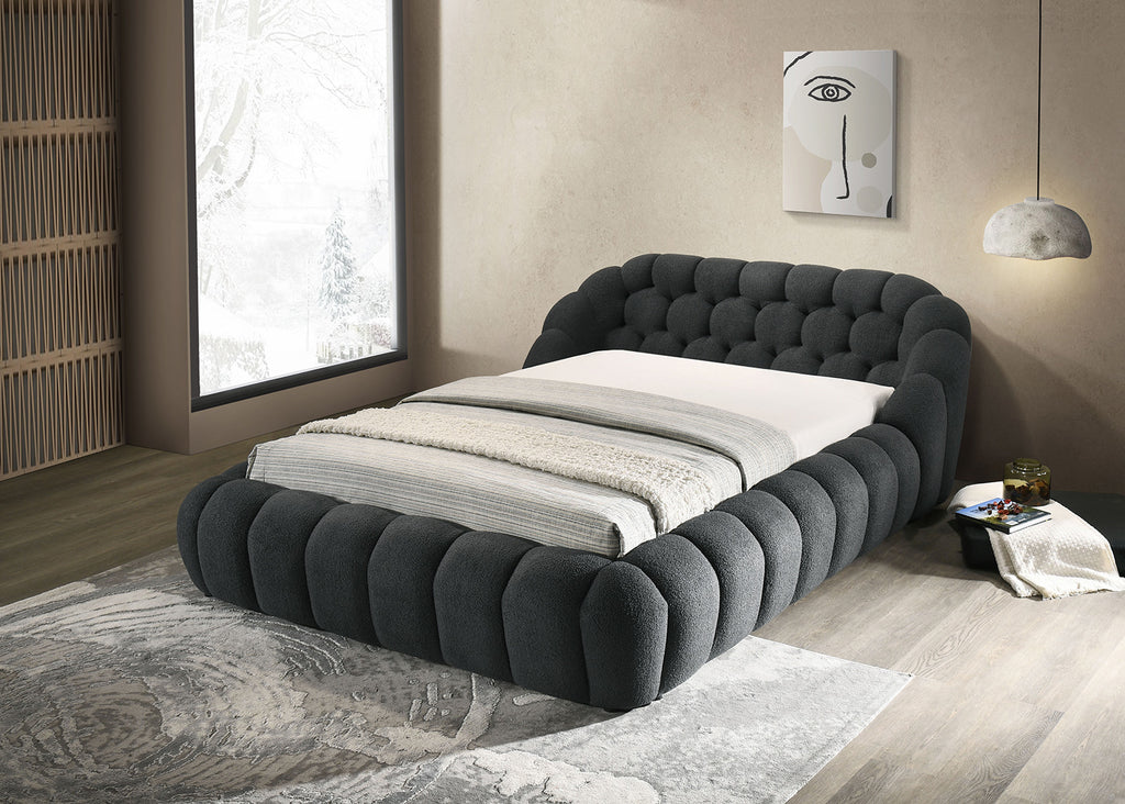 NEWQUAY - E.King Bed, Charcoal - FM7260BK-EK-BED