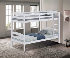 FINSBURY - Twin/Twin Bunk, White - FM-BK110WH-T