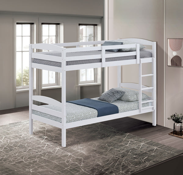 FINSBURY - Twin/Twin Bunk, White - FM-BK110WH-T