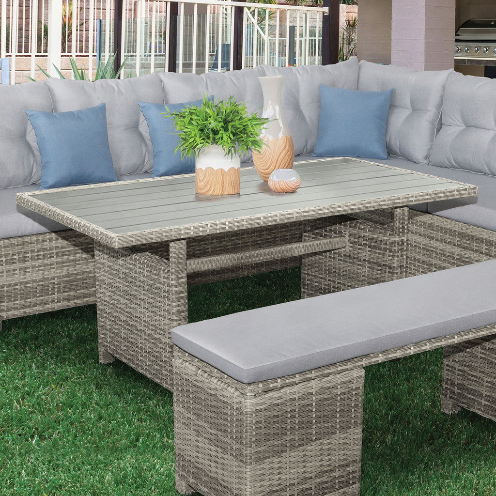 MALIA - Patio Dining Table, Gray - GM-1001