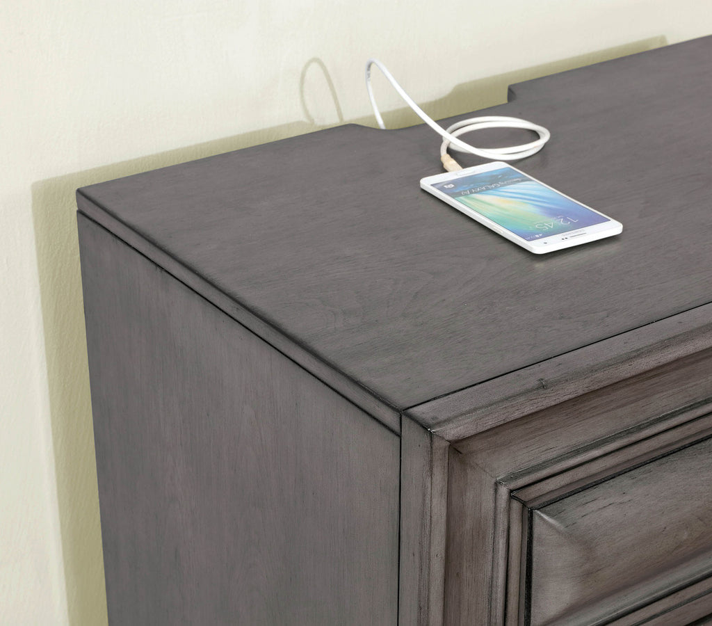 BRANDT - Nightstand w/ USB - CM7302GY-N