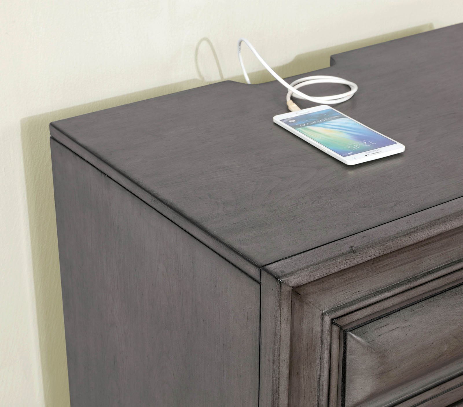 BRANDT - Nightstand w/ USB - CM7302GY-N