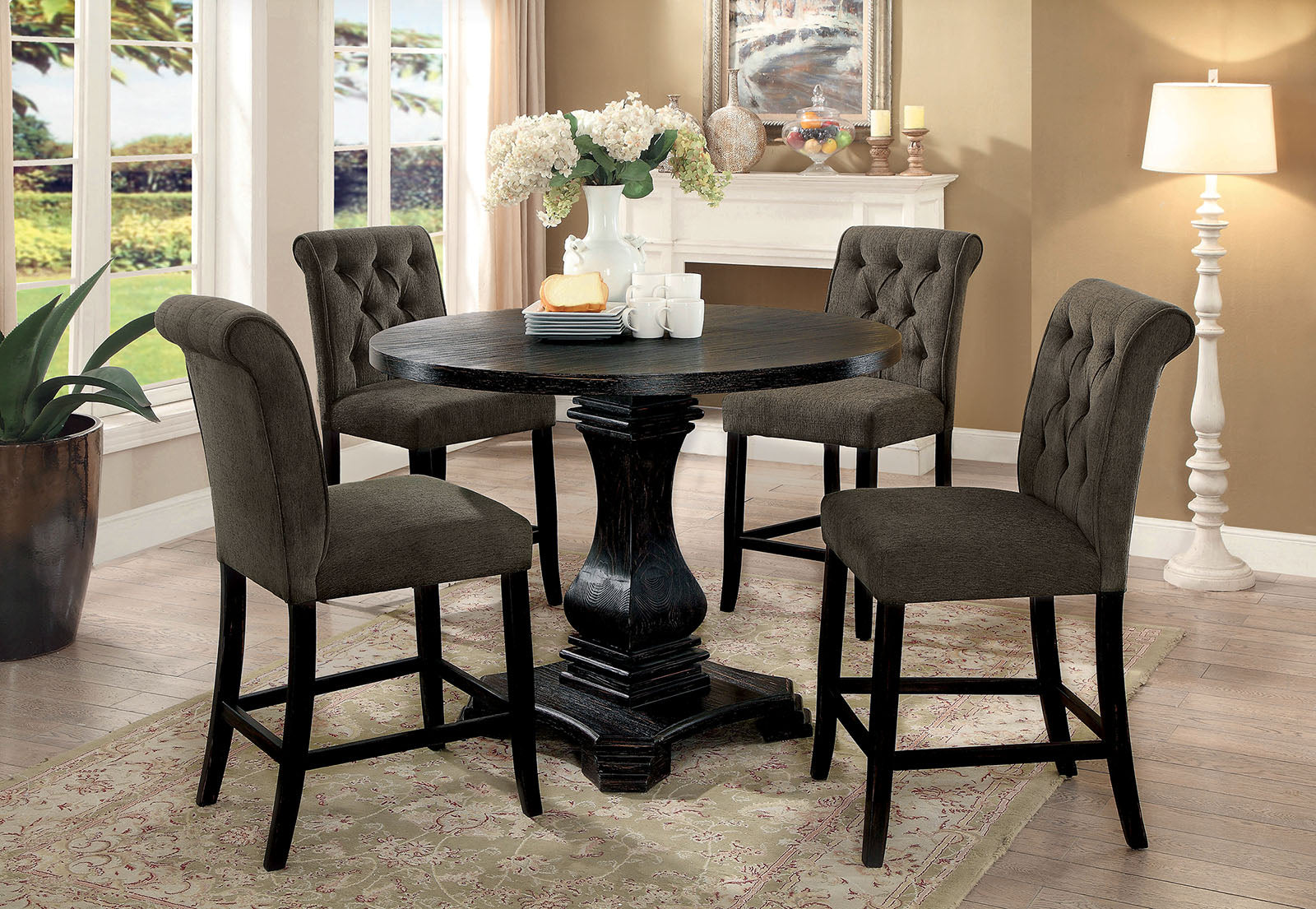 IZZY - Counter Ht. Chair (2/CTN) - CM3564GY-PC-2PK